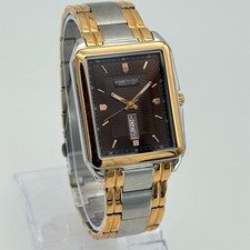 Men's KENNETH COLE Reaction Two-Tone All Steel Bracelet Watch, Up/Down Day/Date