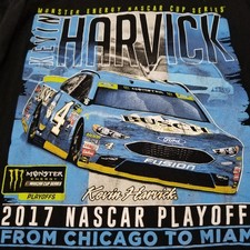 Kevin Harvick 2017 Black Fanatics T-shirt Large Nascar Playoffs