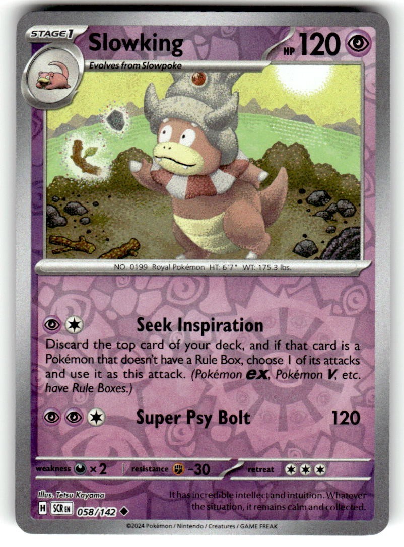 Slowking Reverse Holo Uncommon SV07: Stellar Crown 058/142 NM