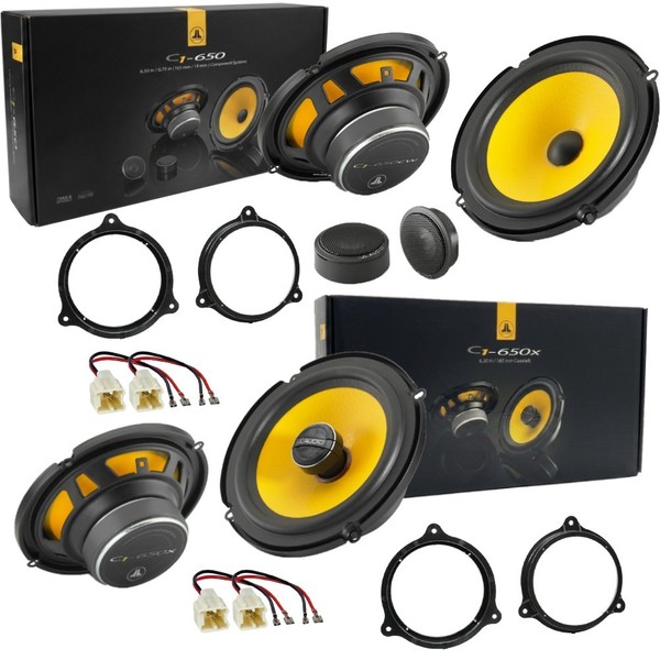 "Jl Audio Set 6 Lautsprecher Vorne Hinten FüR Nissan Qashqai +2 6,5\" 4Ω 2-Wege"-image