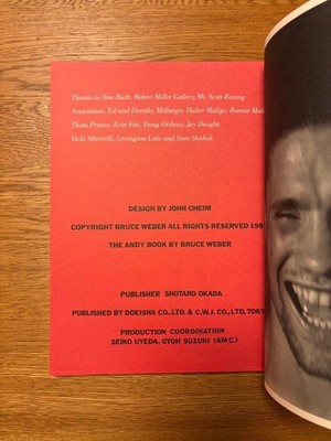 Bruce Weber THE ANDY BOOK Photo Book Andy Minsker | eBay