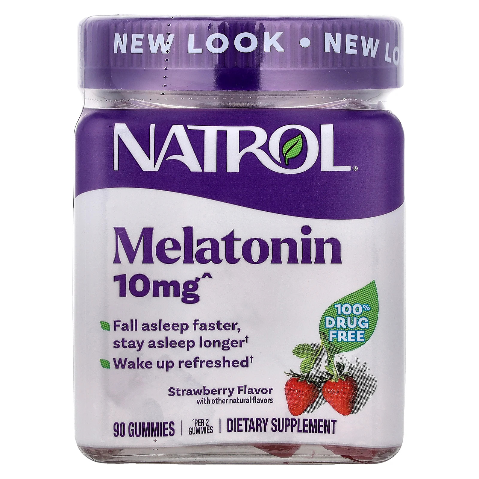 Melatonin Gummies, Strawberry, 90 Gummies (5 mg per Gummy)