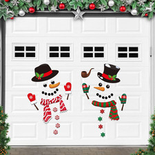 Christmas Snowman Garage Door Magnets - 2 Sets of Fun Holiday Decor