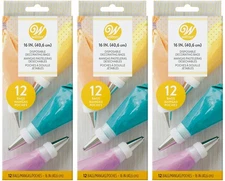 Wilton 12-Count Disposable Decorating Bags, 16" (3-Pack)