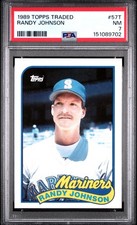 1989 TOPPS TRADED #57T RANDY JOHNSON ROOKIE RC PSA 7