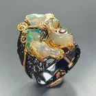Handmade Natural Opal Ring 925 Sterling Silver Size 7 /R471114
