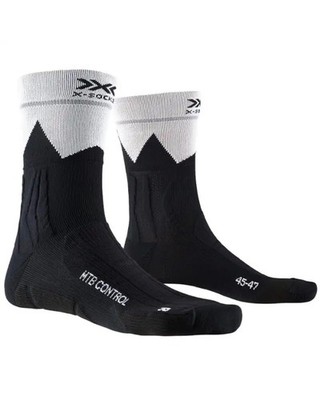 X-Bionic X-Socks 4.0 MTB Control Cycling Socks, Opal Black/ZigZag