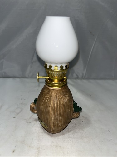 Vtg Florida Anthropomophic Coconut Mini Oil Lamp Lantern Japan Tiki New In Box - Picture 2 of 4