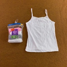 Hanes Girls Large Large Multicolor Cotton Blend 4-Pack Camisole Tank Top NWT