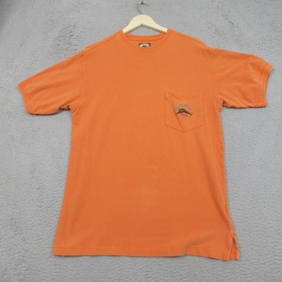 Tommy Bahama Shirt Mens Small Orange Relaxed Marlin Embroibered Logo Coastal