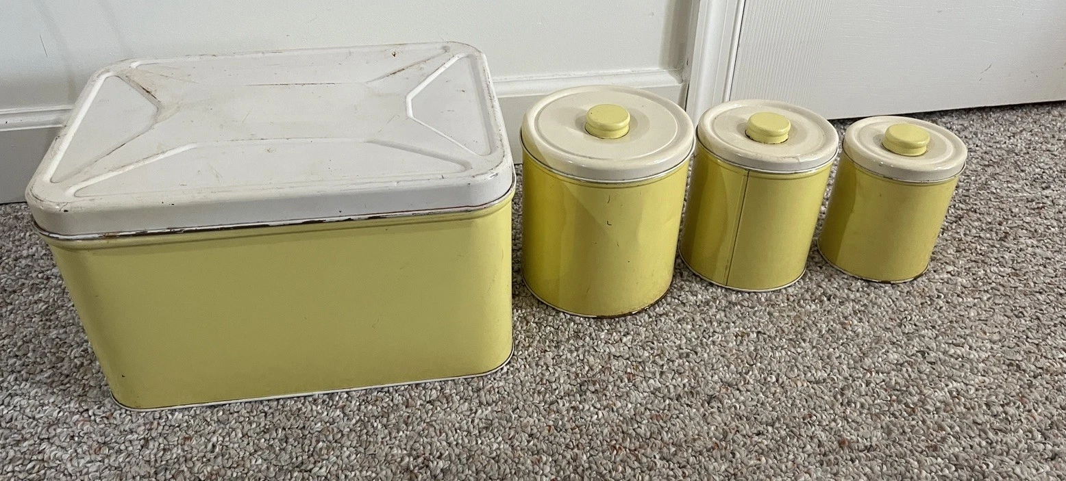 Vintage Deco-ware Canister Set + Bread Box !
Opens in a new window or tab
