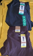 Eddie Bauer Fleece Lined Pants StormRepel UPF 50+, Black. Purple Blue 1802565