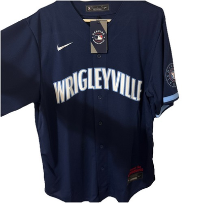 #ad Nike Chicago Cubs Java Baez #9 City Connect Wrigleyville Jersey Size L NWT New $89.87