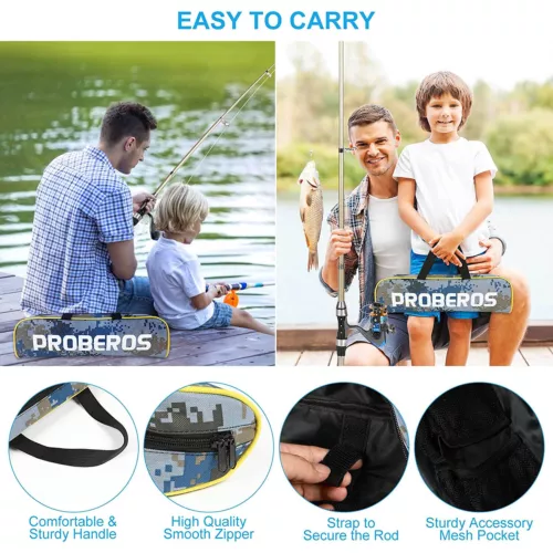 1.8M Telescopic Fishing Rod and Reel Combo Carbon Fiber Fishing Rod Kit w/ Lures - Picture 10 of 10