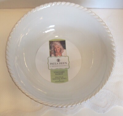 NEW Paula Deen Vineyard Basket 10  Serving Bowl Dishwasher Microwave Safe 