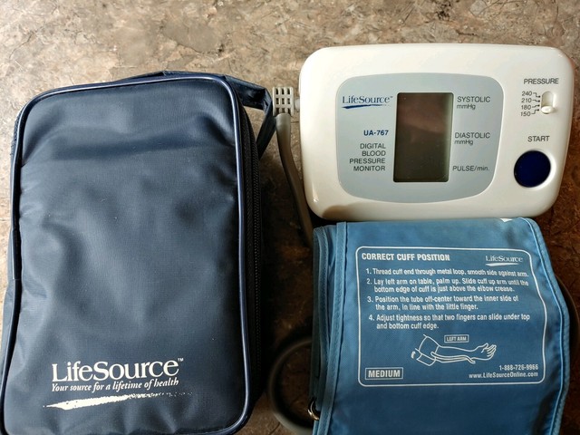 Life Source Blood Pressure Monitor UA-767 With Manual Medium Cuff and