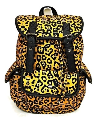 Canvas Drawstring Backpack Daypack Multi Pocket School Gym Travel 16x11.5