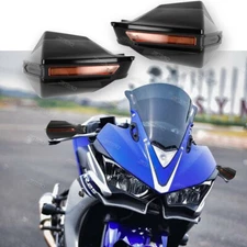 7/8" Motorcycle Black Hand Guard Guards Wind Deflector For Yamaha YZF R1 R3 R6