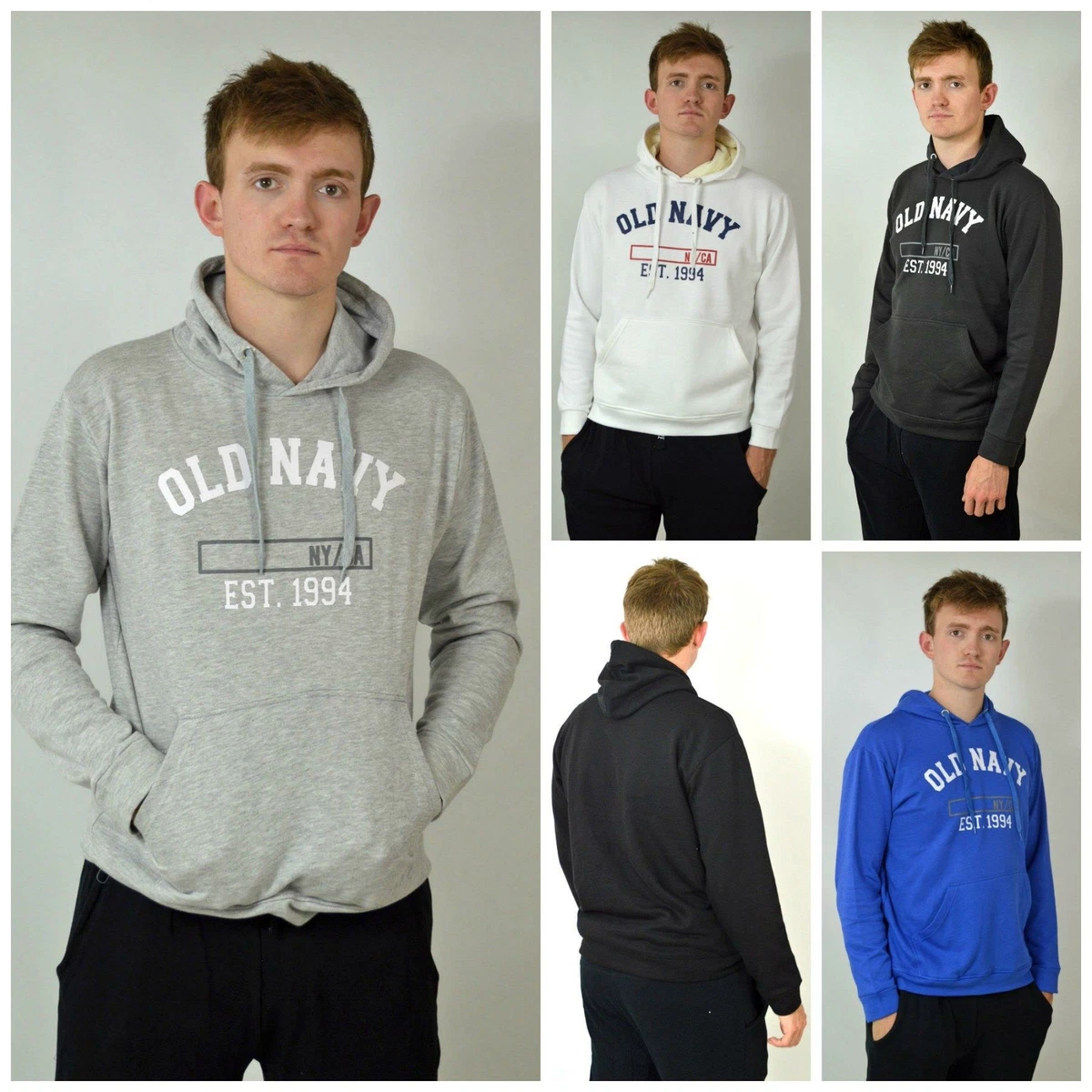 OLD NAVY GAP Mens Hoodie Thick Cotton Logo Front Sweatshirt eBay