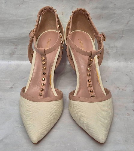 Preciosos tacones altos CARVELA para mujer Kankan crema con tiras EU 38 UK 5 - Imagen 8 de 11