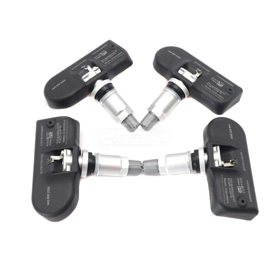 1K0907253D 4 件 TPMS 适用于奥迪大众轮胎压力监测传感器 全新 — 第 2/4 张图片