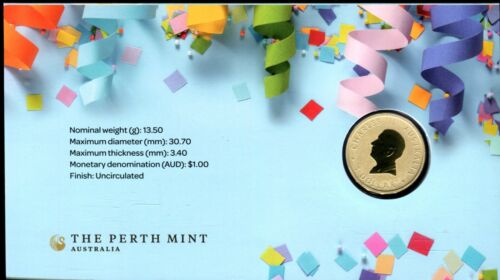 2025 Happy Birthday FDC/PNC With UNC Perth Mint $1 Coin. Limited to 4000 Covers - Picture 3 of 3