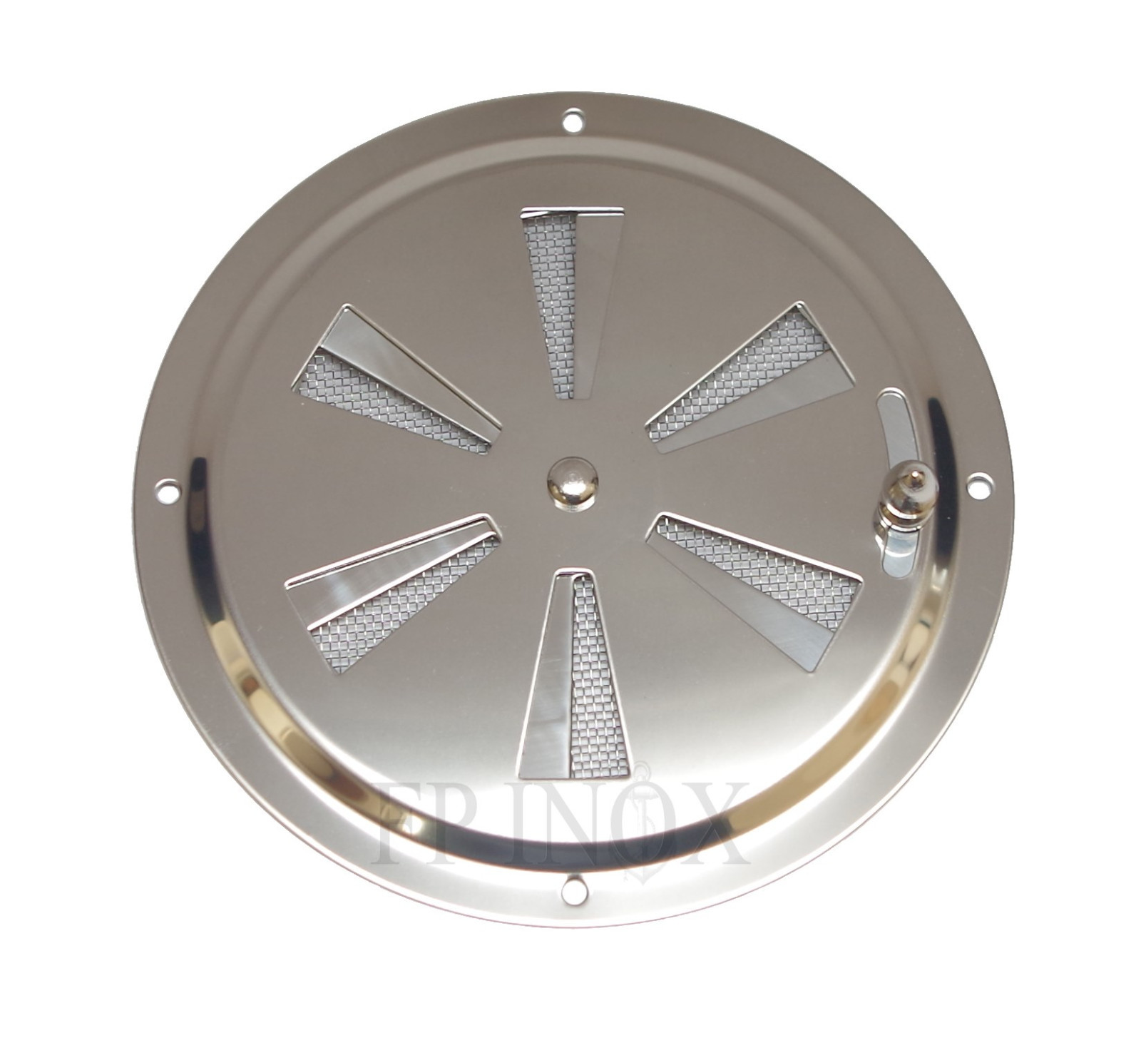 Grille d'aération Ronde Réglable 151mm Avec Moustiquaire inox 316 - A4