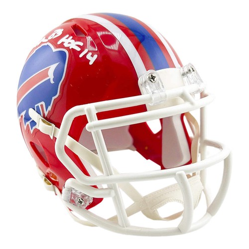 Andre Reed Signed HOF 14 Inscription Buffalo Bills Throwback 87-01 Speed Mini Fo - Picture 3 of 3