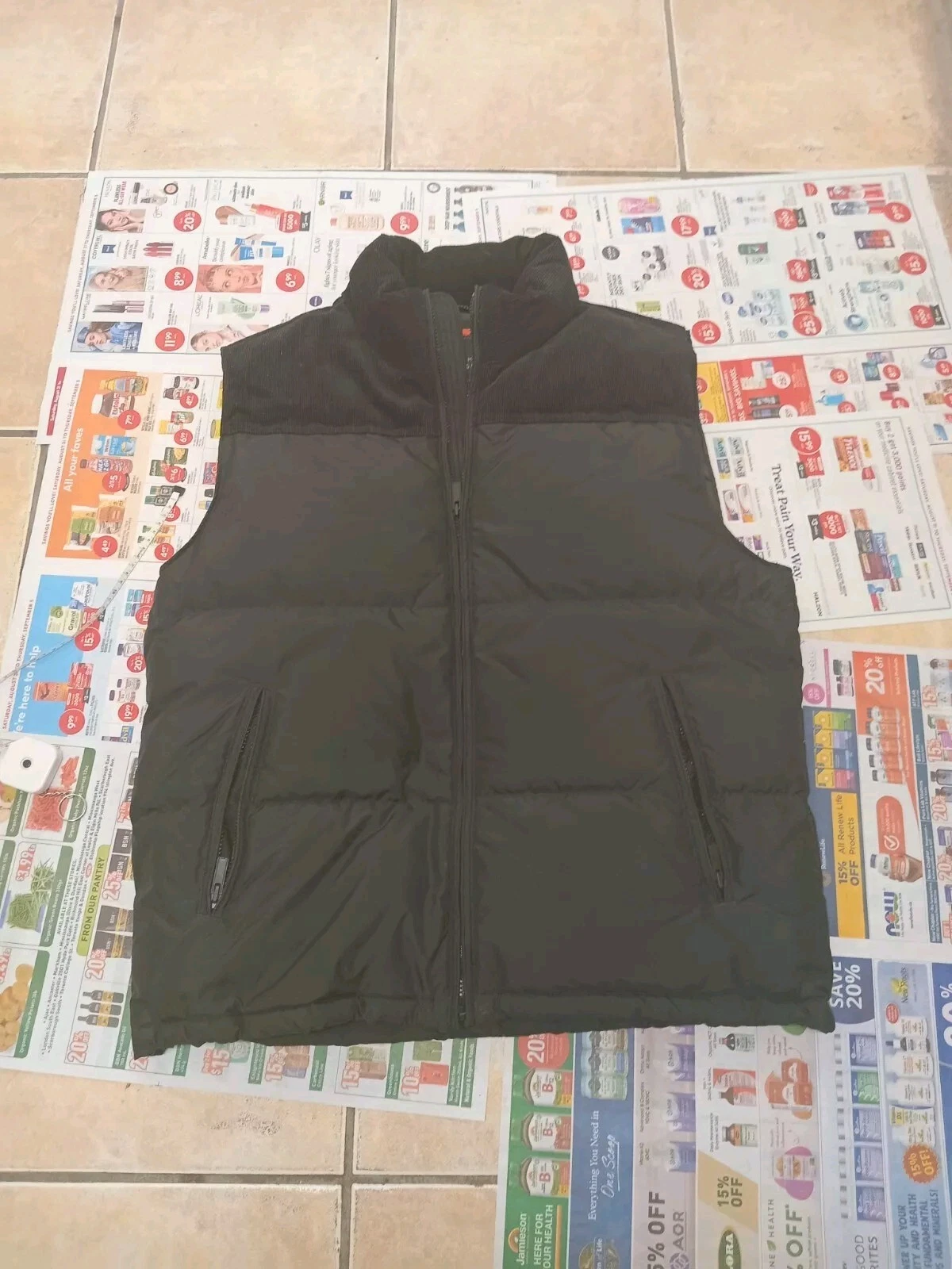 Mens Tommy Hilfiger Down Vest L Black