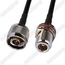 N Type Male Plug to N Female Jack Bulkhead O-Ring Lot RF Pigtail RG58 Coax Cable