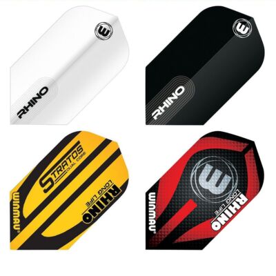     12x WINMAU Dart Flights Flys Flügel Federn Flügel Slim Rhino long life