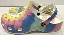 Crocs Classic Tie Dye Graphic Clog Rainbow Bright 205453-94S Men's 8 Women's 10