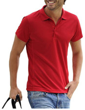 Image of CliQue Men's Ice Polo Shirt, Red, XX-Large