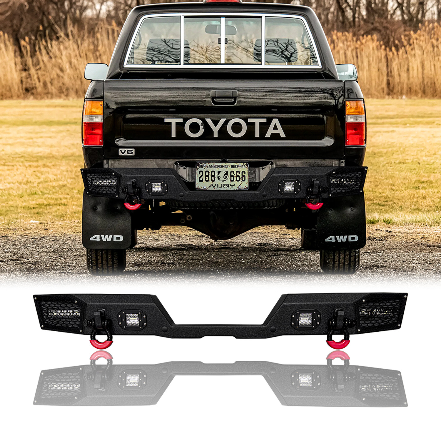 Feux Arrière Pour Toyota Pickup 1989-1995 – Noir Fumé, Gauche Et Droit, Kit Complet