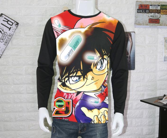 Detective Conan Anime Cosplay Sudadera Manga Larga Camiseta Sudadera con Capucha Mangas Largas Suéter