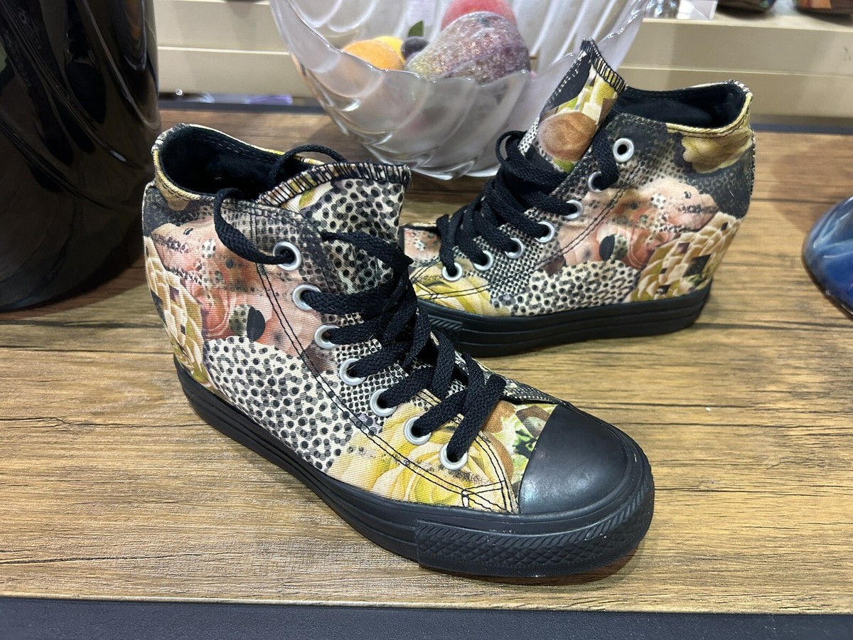 Converse Chuck Taylor all Star Floral Shoes Hidden Heel Wedge Sneaker Women  Sz