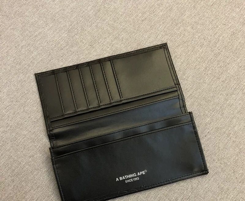 小物 A BATHING APE Real Tree Camo Wallet A Bathing Ape Leather Long Wallet Camo Print Black Japanese