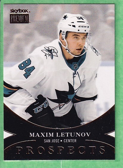 2020-21 Skybox Metal Universe Premium Prospects #PP-38 Maxim Letunov SJ Sharks