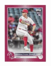 Jhonathan Diaz 2022 Topps Mini Red Rookie #332 1 /5 Angels SSP Numbered Parallel