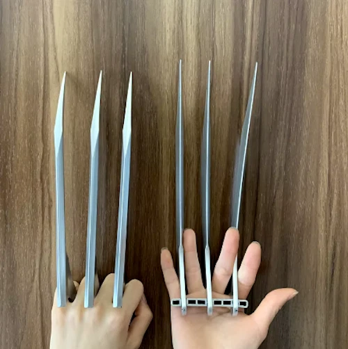 Garras de Wolverine de plástico Logan Juegos con disfraces Vestido elegante Adultos Disfraz Guantes Foto 2 de 4