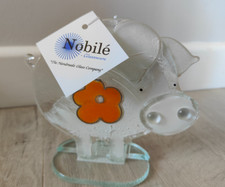 Fused Glass Ornament Daisy Piglet - Nobilé Glassware -826-13