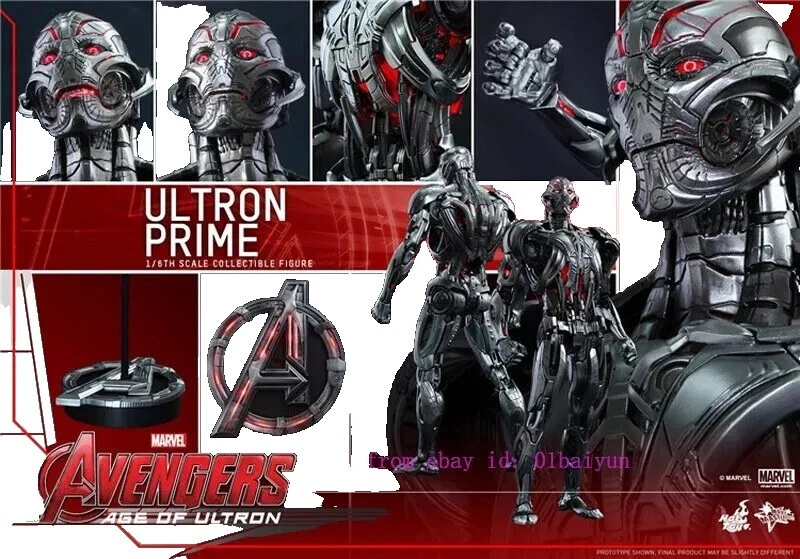 Figuras de acción de PVC Hot Toys Ultron y accesorios
