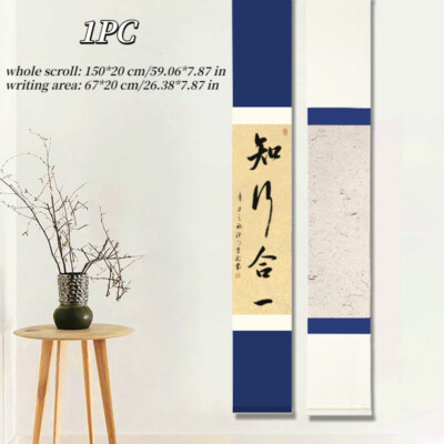 1x Calligraphy Hanging Scrolls Blank Chinese Rice Xuan Paper Painting Art Supply
