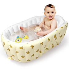 Newborn to Toddler Bath Tub,Inflatable Baby Bathtub with Built-In Air Pump,Porta