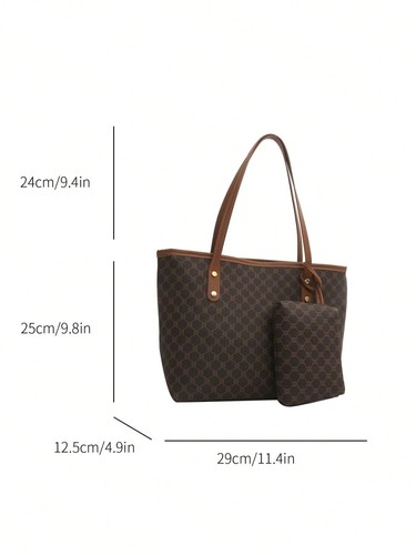 Fashionable Geometric Pattern Foldable Tote Bag - Picture 3 of 10