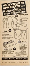 1949 Print Ad Frabill's String-Em Fish Stringers 4 Models Shown Milwaukee,WI