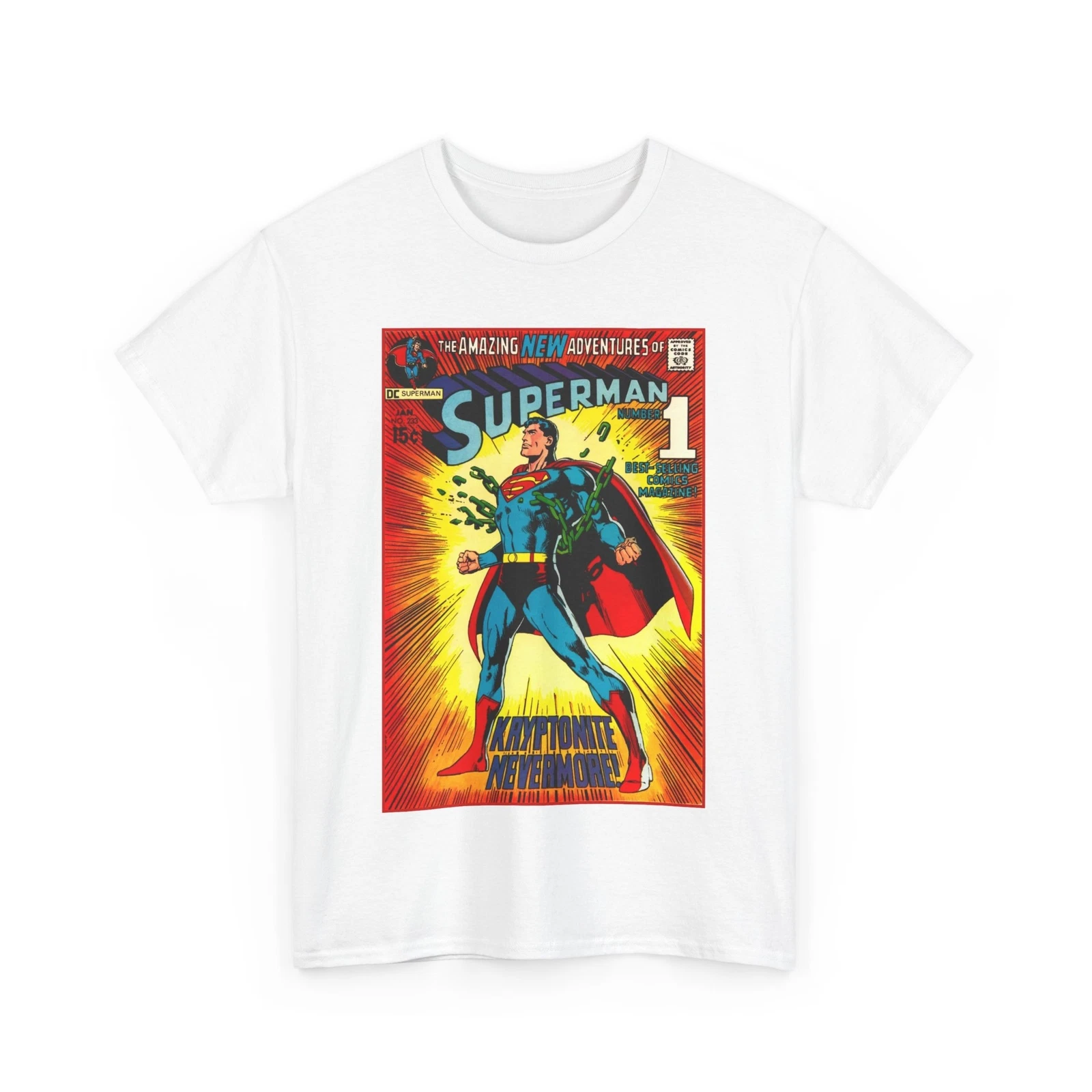 Superman T-Shirt - #233 Kryptonite No More - Classic DC Comics Bronze Age Cover