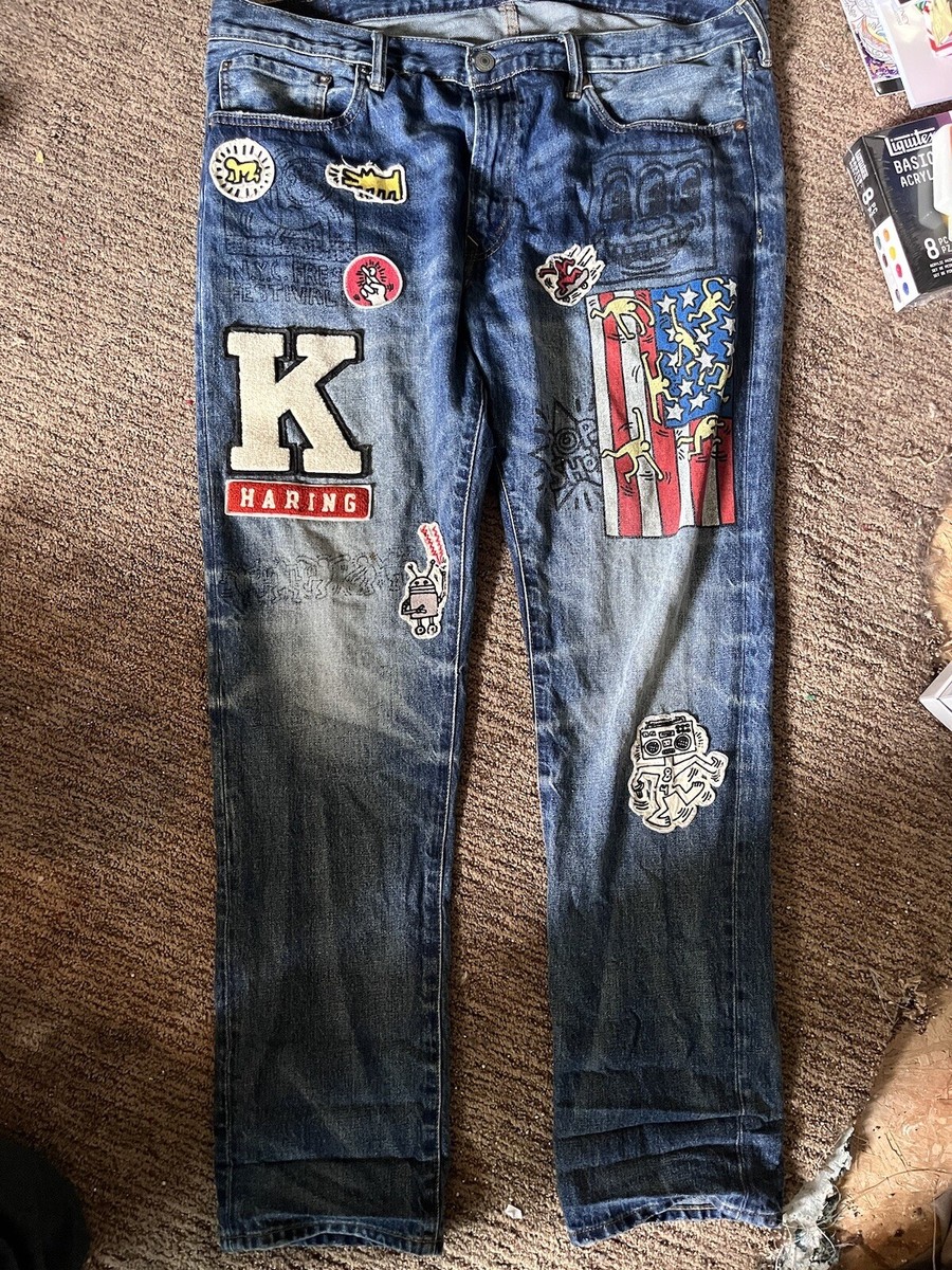 RARE american eagle keith haring jeans | eBay 