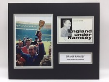 RARE Sir Alf Ramsey England World Cup 1966 Signed Photo Display + COA AUTOGRAPH