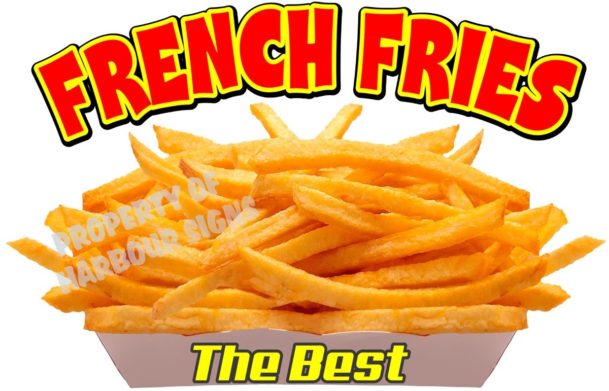 Chicken and Fries Concession Restaurant Food Truck Die-Cut Vinyl Sticker 10 inches